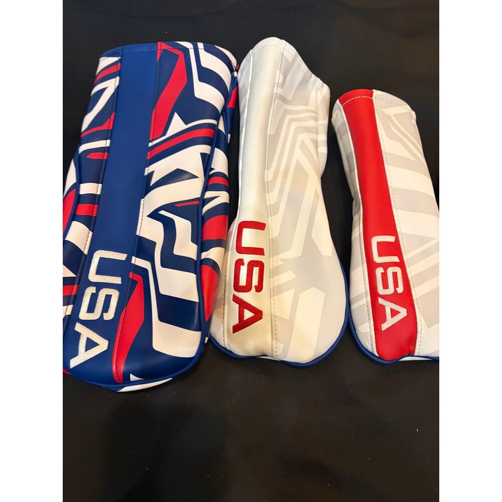 J lindeberg USA Red/white /Blue Presidents Cup 4 Head Covers - Picture 10 of 11